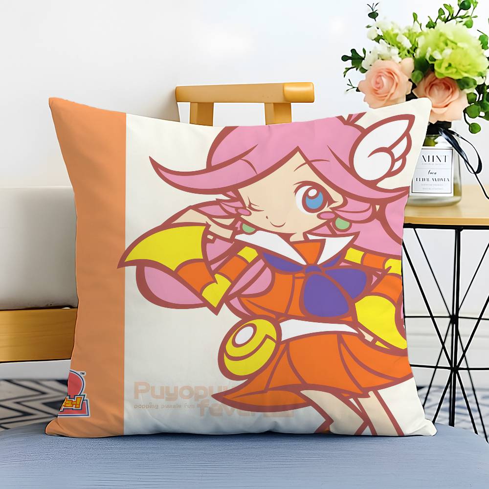 Cute Game P-Puyo Pop Fever-MT Pillow Case Printed Brushed Fleece Pillow Baby Skin-Touch Eco-Friendly Dye-Sublimat