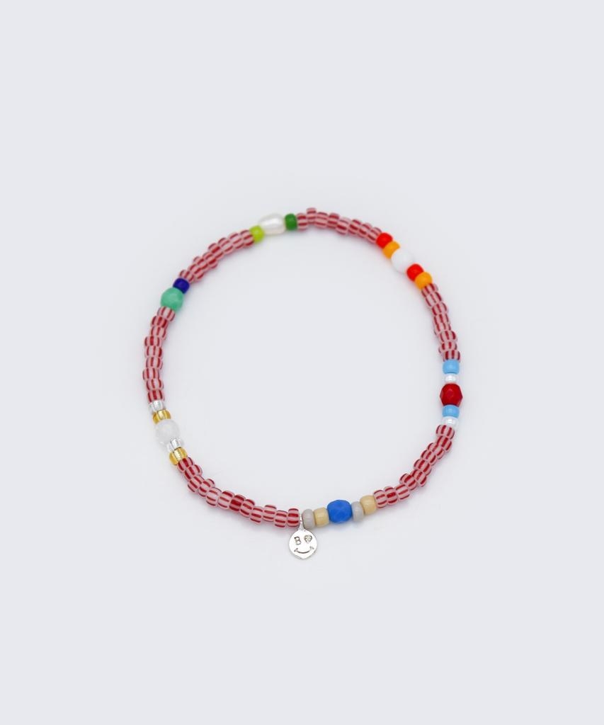 Bonbeau Tropic Play Color Beads Bracelet Mini Smile Charm Tropic Color Beads Bracelet