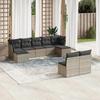VidaXL Garden Lounge Set with Cushions 9 Pcs, Sofas with Adjustable Feet, Outdoor Furniture Set Patio Terrace, 3250109