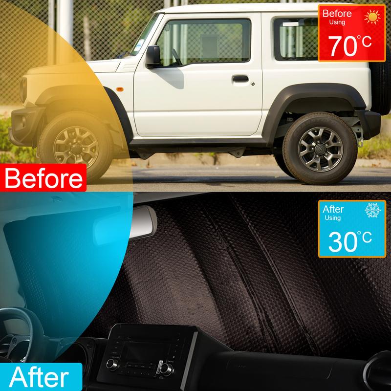 Car Front Window Sunshade UV Protection Shade Sun Protector Windshield Visor Cover For Suzuki Jimny JB64 JB74 JB64W JB74W 2019+