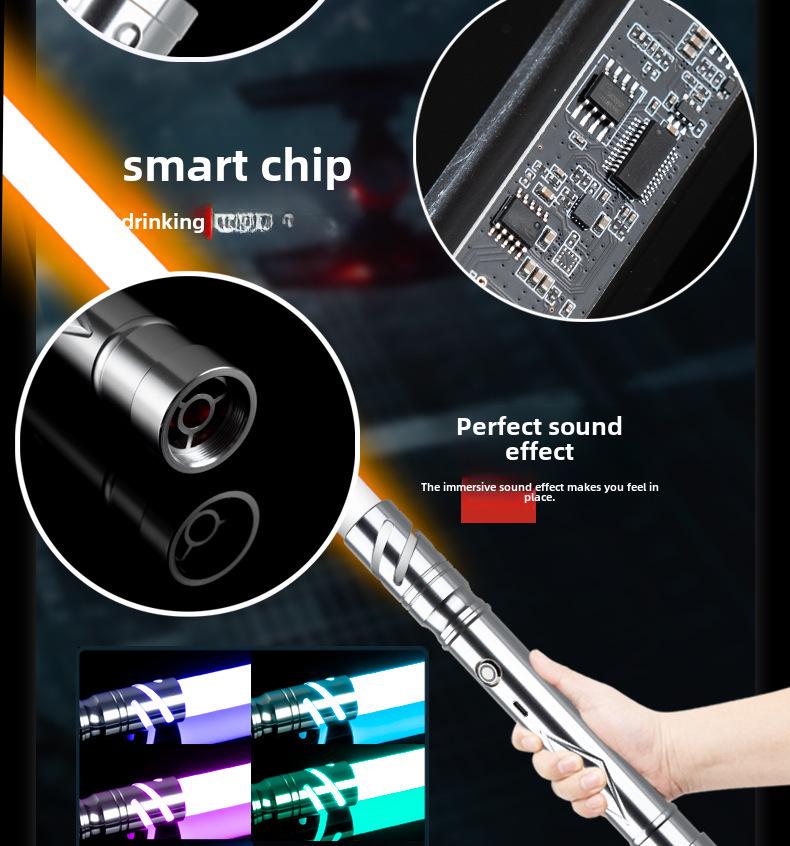 Luminous Metal Pixel Alloy Laser Sword: Rechargeable 2-in-1 Toy & Gift