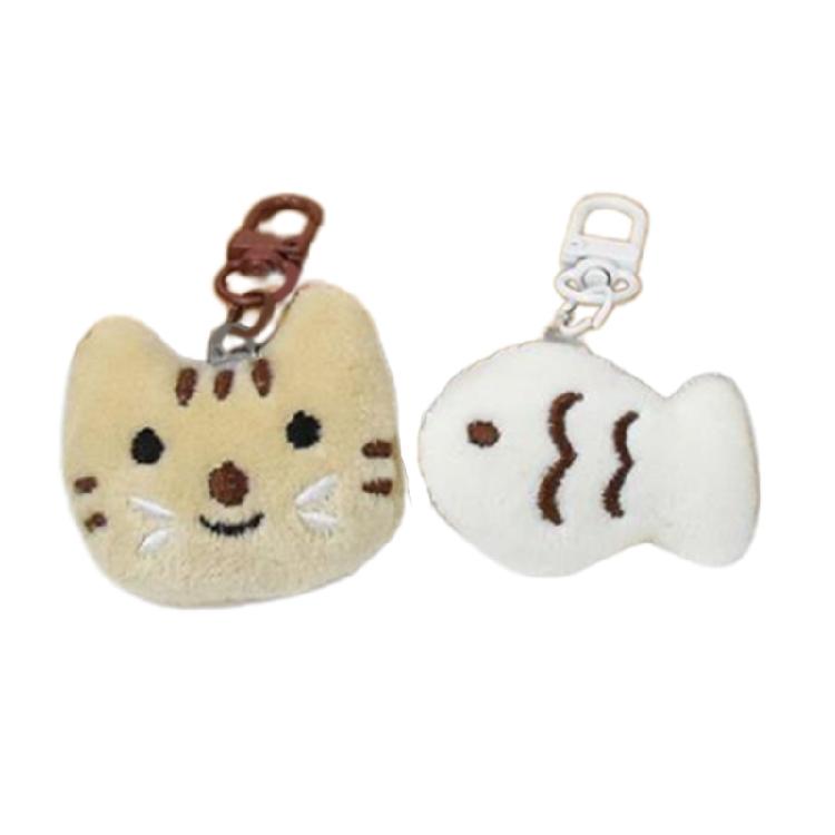 

2 шт. Брелок-рыбка Кот Пара Мультяшная цепочка для телефона Плюшевая кукла Игрушка Украшение 1