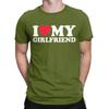 I Love My Girlfriend I Heart GF T Shirt for Men 100% Cotton Cool T-Shirt Round Collar Tee Shirt Short Sleeve Clothing New