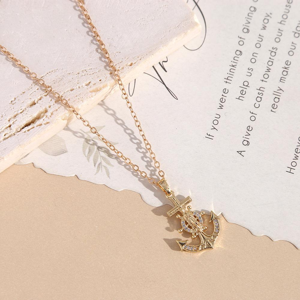 Ciondolo Ancora Intarsiato Ciondolo per Bracciale Collana Fai da Te Accessori per Capelli Placcati Rame Accessori per Scarpe e Cappelli Ciondolo