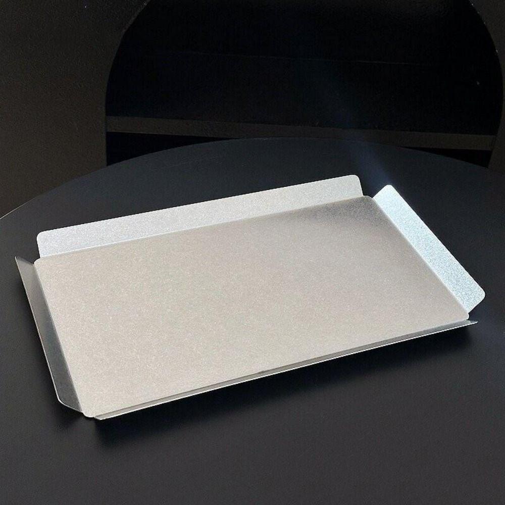 Thickened Stainless Steel Serving Tray Rust Resistant Dinner Plate Serving Platter Dessert Serving