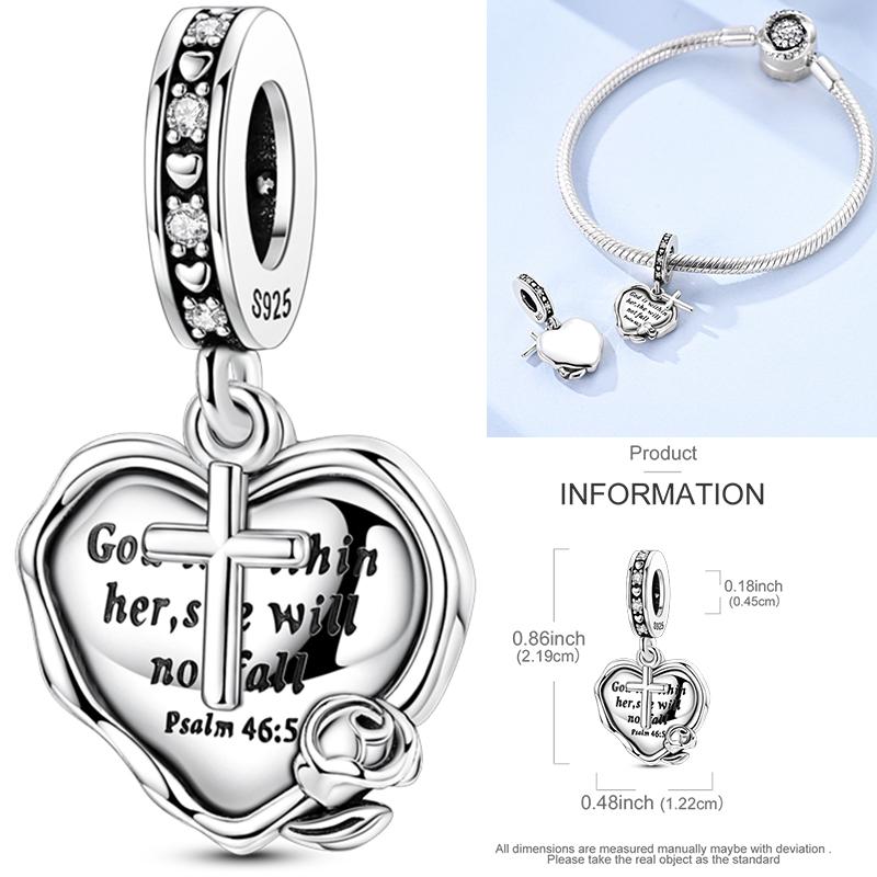 Inlaid Zirconium Sun 925 Silver Travel Balloon Butterfly Love Family Sister Heart Charm Fits Women Jewelry