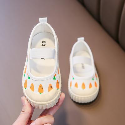 Weiße Kleinkind Mädchen Sneaker Süße Erdbeer Kinder Schuhe Für Mädchen Weiche Sohle Cartoon Radieschen Kinder Canvas Schuhe Mädchen