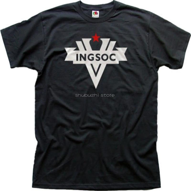 

1984 GEORGE ORWELL INGSOC red cotton t-shirt men summer tshirt for male brand top tees drop shipping sbz5083 - Men s Summer C... S разноцветный