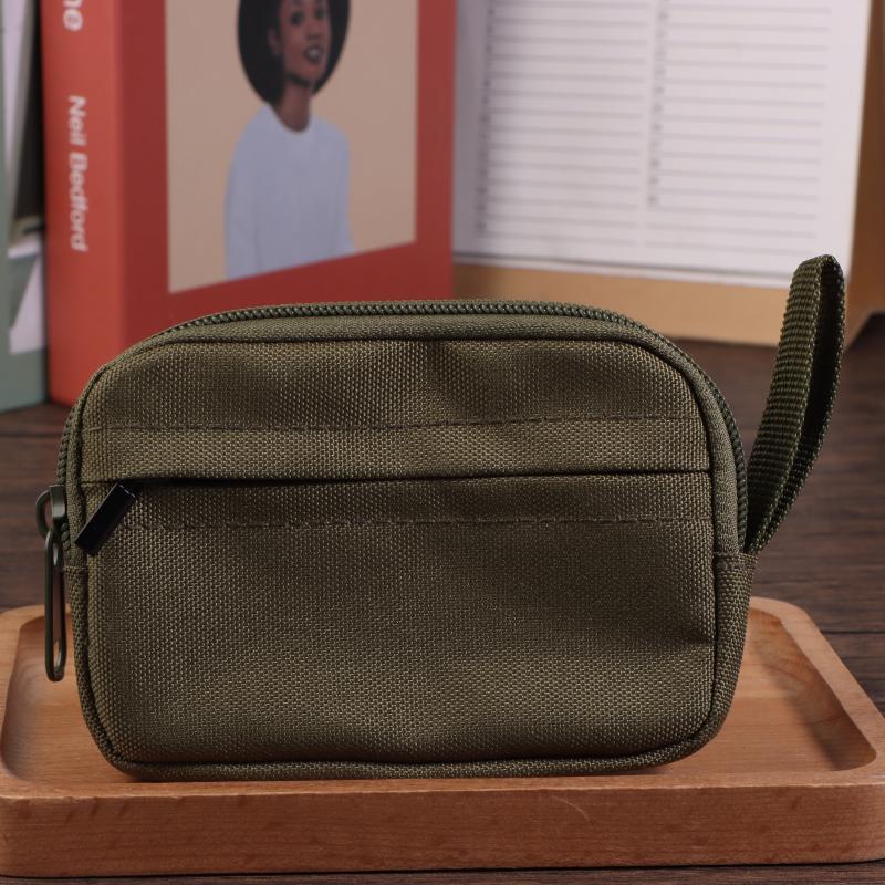 Oxford-stoff Herre Lommebok Ørepropp Oppbevaringsveske Kredittkortholder Etui For Gutter Jenter Reise Bankkort Organiserer Glidelås Myntpung