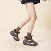 Winter New Thick-soled Women's Black Heightening Plush Casual Fluffy Shoes Muffin Sneakers
