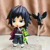 En Stock Figura de Acción Anime Giyu Tomioka de Demon Slayer Versión Q 3 Caras Intercambiables Kawaii Modelo Coleccionable Juguete Adorno