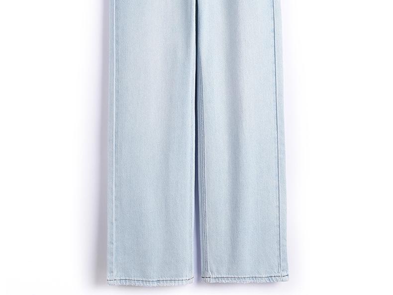 Lyocell Ice Silk Summer Jeans - Moonlight Blue Wide Leg Women's Straight Pants
