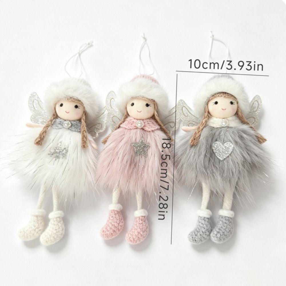Soft Plush Material Christmas Angel Ornament Angel Hanging Pendant Holiday Gift Giving