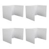 4 adet Sınıf Gizlilik Kalkanı Kolay Temizlenir Hızlı Kurulum Plastik Masa Bölücü Paneller için