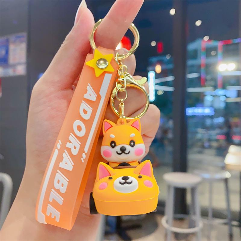 Cute Creative Children's Toys Exquisite Pull Back Car Keychain Bag Pendant