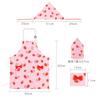 Athbavib Kids' Apron, Strawberry Pink, with Triangle Scarf and Pockets, Adjustable, 50*60cm, Waterproof Cotton, Easy Care, for Boys and Girls, Kinderg