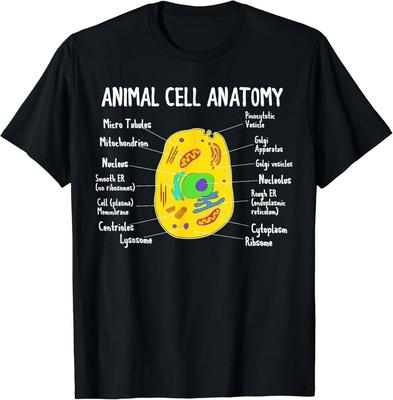 Anatomia Biologii Komórki Zwierzęcej Biolog Prezent dla Studenta Nauk Ścisłych Koszulka Unisex