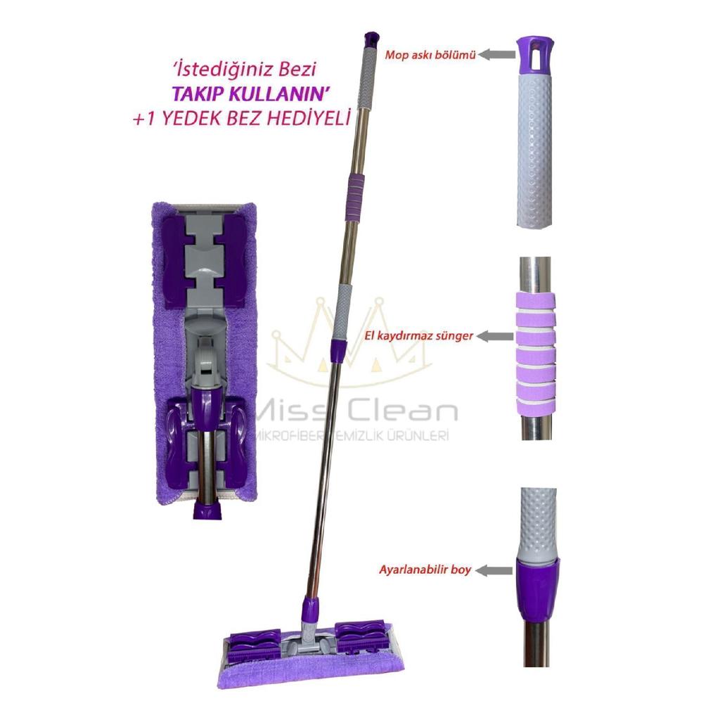 (su 1 atsargine šluoste kaip dovana) Grindų šluota Plytelių Sienų Paviršiaus Valymas Mikropluošto Šluota Su Fiksatoriumi