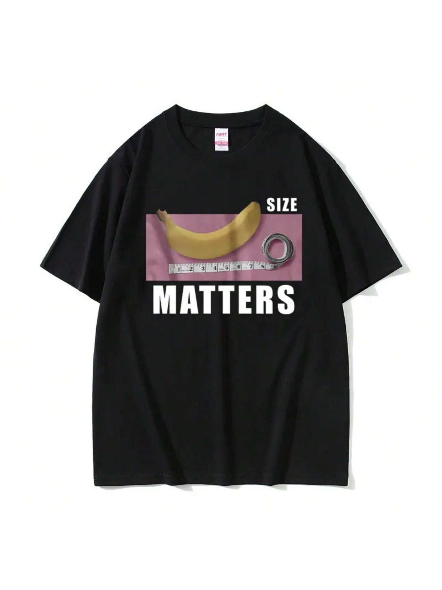 Banana Size Matters T-Shirt Funny Meme Shirt unisex Wounisex Clothing Casual Oversized T Shirts Fashion Hip Hop Aesthetic Streetwear S разноцветный