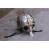 16 Ga Steel Medieval Knight Viking Vendel Helmet Brass Accent Nasal Helmet