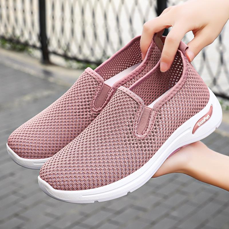 Damenschuhe neue Sommer Fliegenstrick Freizeitschuhe weichsohlige bequeme Einzelschuhe Mutterschuhe vielseitige Schuhe Damen