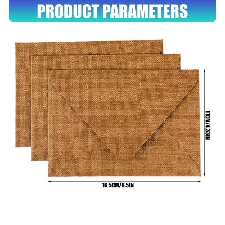 Pack Of 20 A 5 Size Texture Envelope Set In Earth Tone Classical Styles Perfect For Wedding Invitations & Greeting Card