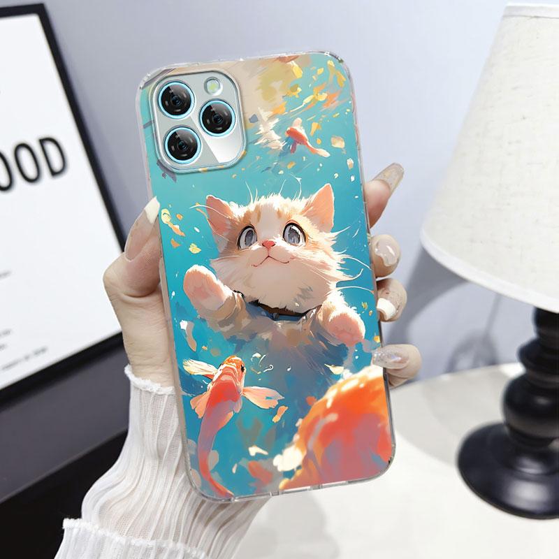 For Blackview A95 A100 A200 Pro A85 Case Protective Cover For  Blackview A80S Marble Clear Soft Silicone Phone Case Cat Fundas