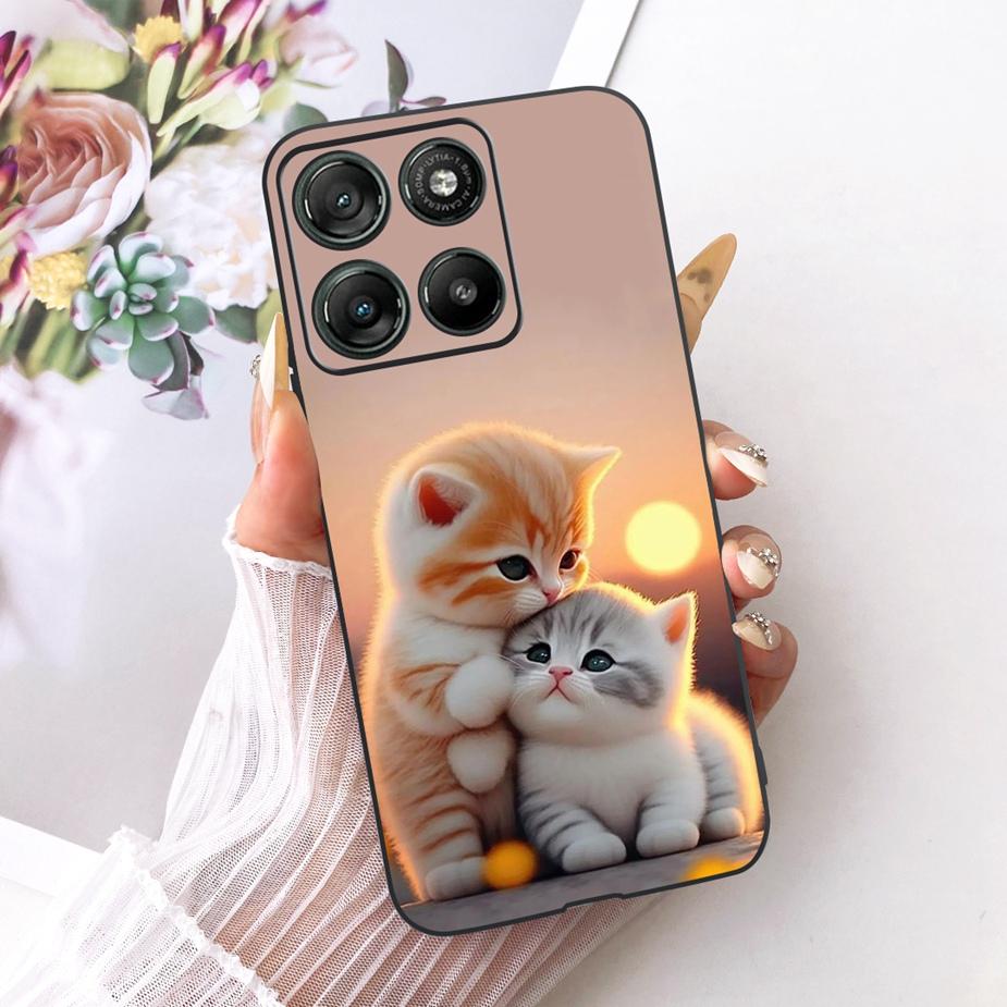 For Motorola Moto G15 G17 Power Case Cute Cat Fashion Painted Cover Soft TPU Phone Case For Moto G17 Power MotoG15 MotoG17 Shell