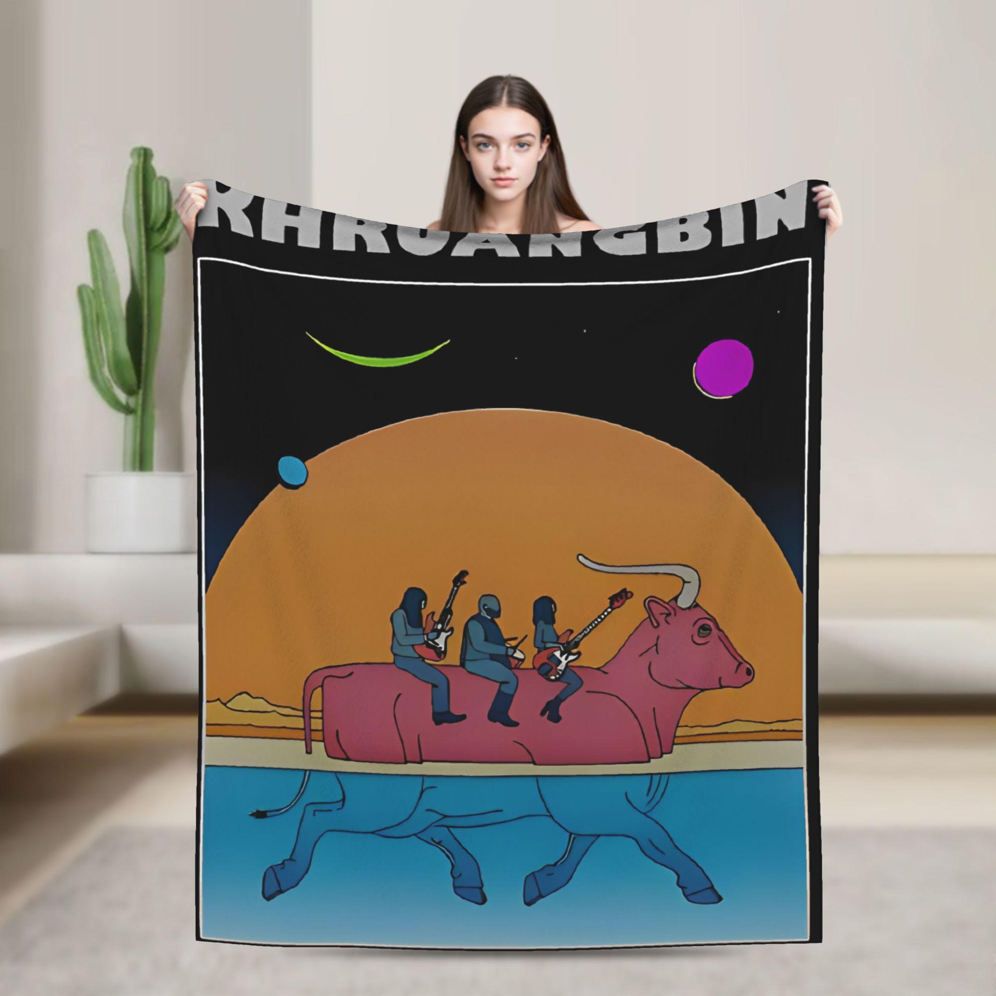 

Khruangbin Abstract Mode Flannel Fashion Blanket Rock Band Funny Throw Fashion Blanket for Bedspreads 125*100cm Super Soft 75x90cm