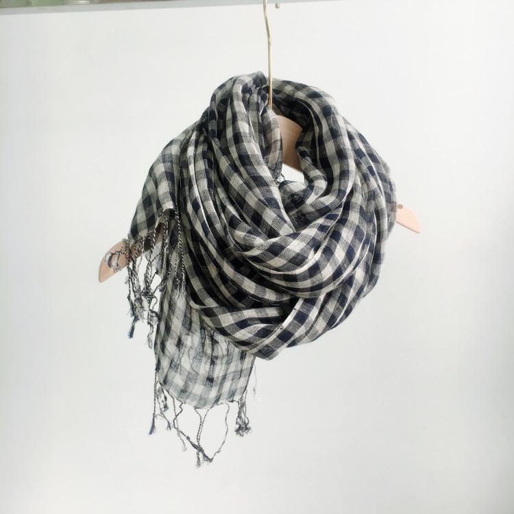 Japanese Rain Dew Linen Primary Color Scarf, Light Women'S Sunscreen Scarf