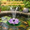 1.5W Lotus Solar Bird Bath Fountains with 6 Nozzles Solar Fountain Water Pump for Garden Pond Pool Fish Tank and Outdoor