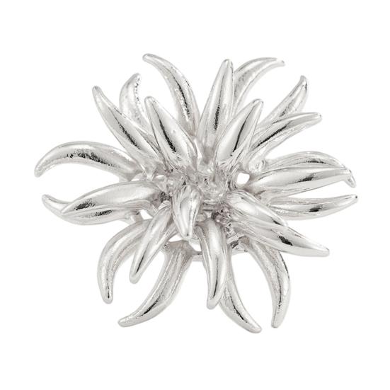 Metal Sparkler Brooch for Women, Abstract Daisy Pin, 2 In 1 Convertible Ring Corsage for Coat Suit Jacket, Trendy Gift