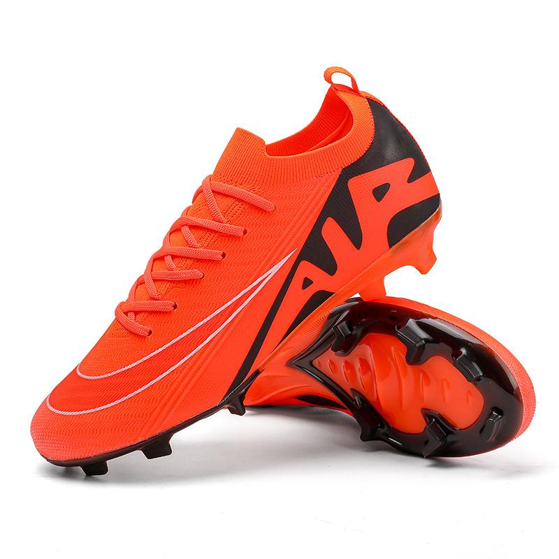 

2025 quality one piece 2025 seamless fly-woven football shoes men s low-top AG spikes grass training sneakers 45
