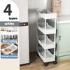 Mobile Bookshelf Storage Rack Multi-layer Bathroom Shelves Household Snacks Storage Rack Storage Trolley Household Accessories