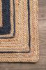 Jute Rug Natural Carpet Rectangle 100% Natural Fiber Area Living Rug Handmade Look