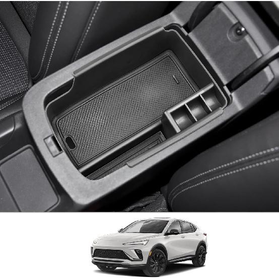 CDEFG 2024 2025 2026 Envista Center Console Organizer Tray for 2024-2026 Buick Envista Middle Console Organizer Armrest Tray Storage Box Tray w/ Coin Holder