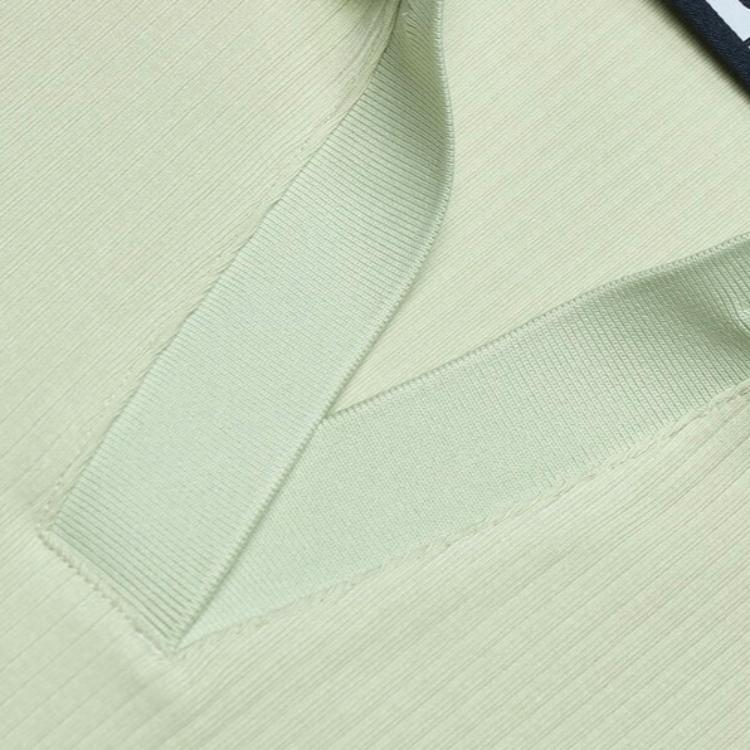 FILA Heritage Basketball Letter Print Soft Comfortable Casual Polo Dress Women dresses Light-Green F11W428317FLG