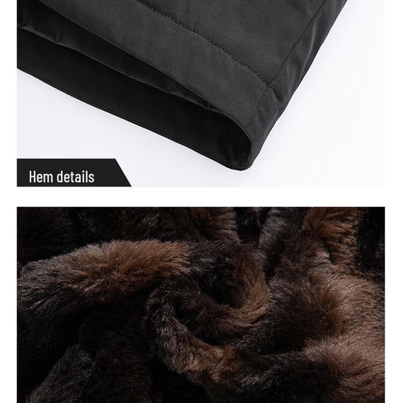 ROMON Men's Hooded Mid-Length Winter Padded Coat