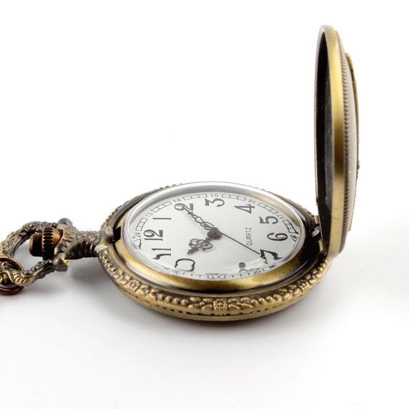 Orologio Da Tasca Con Incisione Per Papà - Movimento Al Quarzo Con Catena