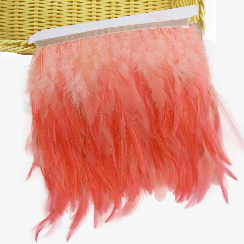 Feather1/5/10 Meter Rooster Chicken Feather Trims 4-6 Inch Natural Feathers for DIY Crafts Costume Clothing Hat Mask Making