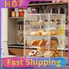 4-laags Bakkerij Patisserie Vitrinekast met Deksel Acryl Opberg Organizer Aanrecht Vitrine Stand voor Bruiloften Evenement Fruit Schaal