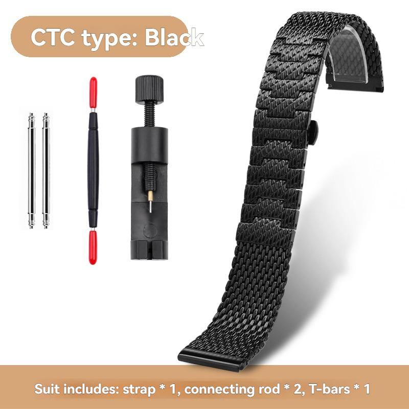 JEDENDla zegarka Casio PROTREK Pasek PRW-600/PRW-60/50/70 Solidna Stal Nierdzewna Pasek Łańcuszkowy Męski 23mm Metalowa Opaska BransoletkaMN