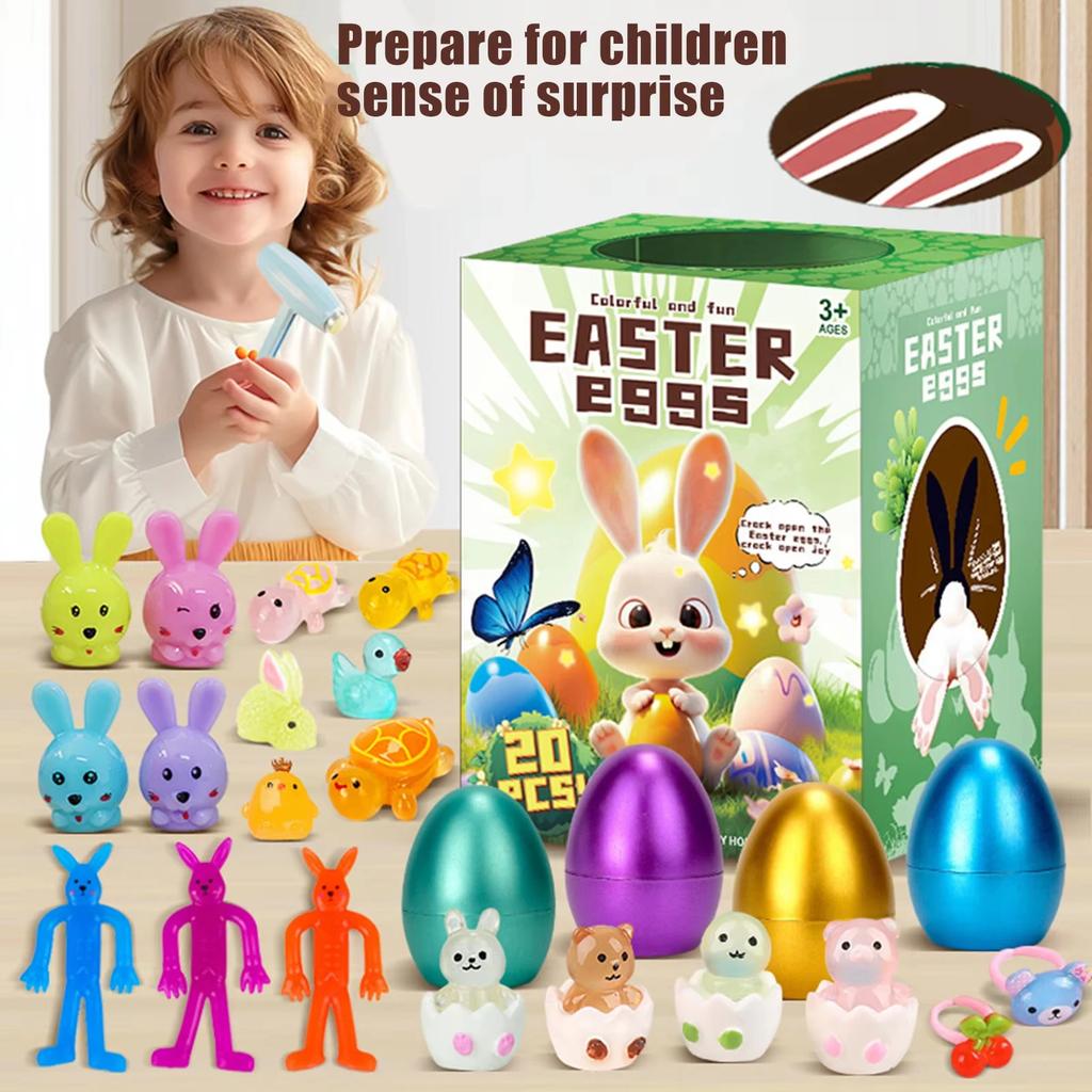 Dětská plněná velikonoční vajíčka Přednabitá vajíčka na rozbíjení Velikonoční vajíčka Kreslená vajíčka Králíček Auto Překvapení Slepé krabičky