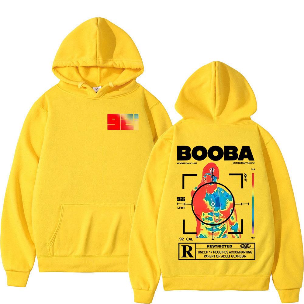 France Rapper BOOBA B2O Tour Men's Hoodies Retro Style Hip Hop Long Sleeves Hooded Sweatshirts Clothing Oversized Pullover