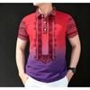 Summer Multi-color Print Polo Shirt Men's Outdoor Street Short Sleeve Tees Top Fashion Home Casual T-shirt Men's and Women's Polo Shirt