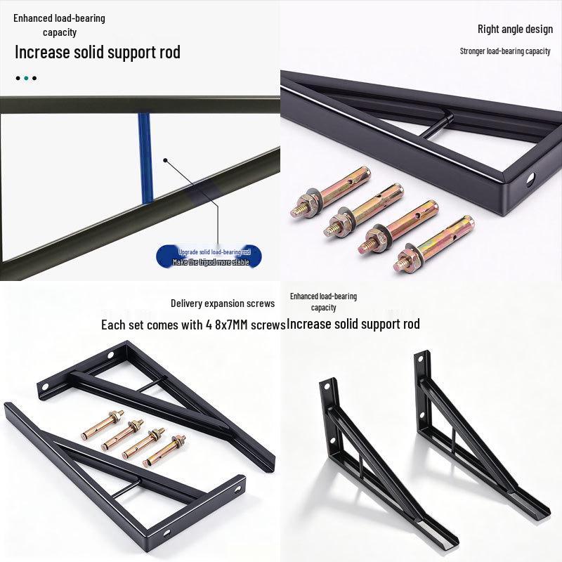 Wall-Mounted Bathroom Washbasin Triangle Bracket - Thickened Storage Shelf with Load-Bearing Capacity