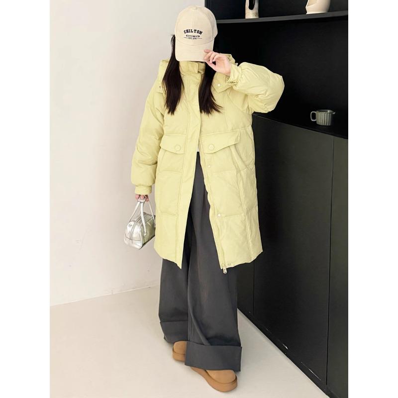 Korean version of the hooded large size women thickened warm anti cold winter coat - lightweight and comfortable long-sleeved cotton coat jacket
