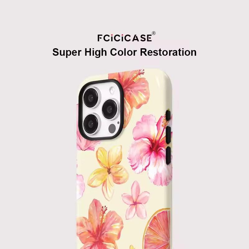 For Magsafe 2 in 1 Flower Pattern Case For iPhone 17 Air 11 12 Pro 13 14 Plus 15 16 Pro Max Luxury Magnetic Shockproof Phone Cover