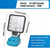 2 USB Charger LED Work Light 4/8 Inch Adjustable Levels Flashlight Night Lighting for Makita 18V Lithium Battery
