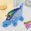 Plush Dinosaur Pencil Case with Large Capacity Animal Dolls and Creative Stationery